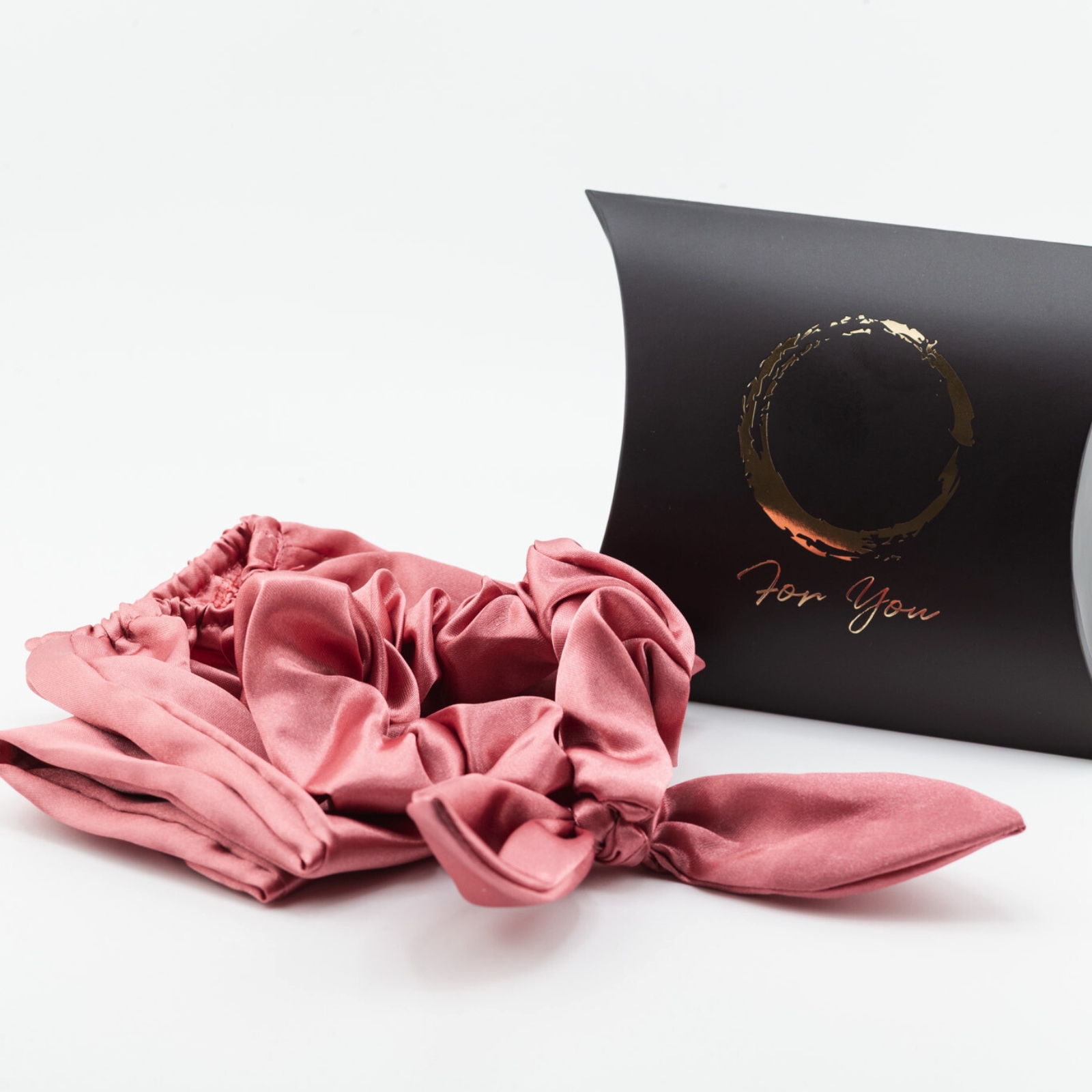 Satin Schlafhaube 2-teilig altrosa