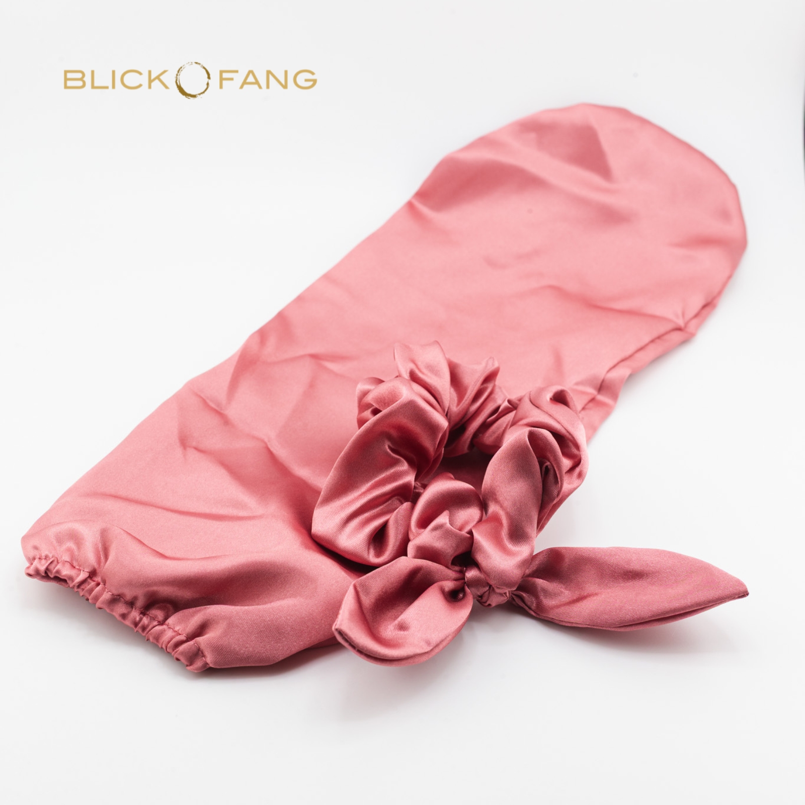 Satin Schlafhaube 2-teilig altrosa