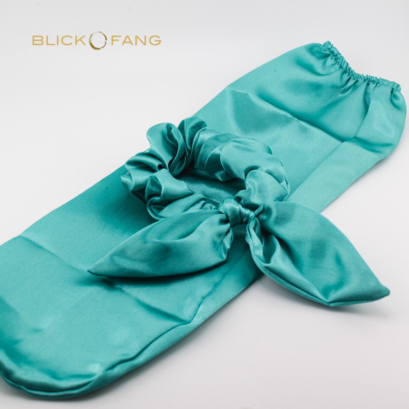 Satin Schlafhaube 2-teilig türkis