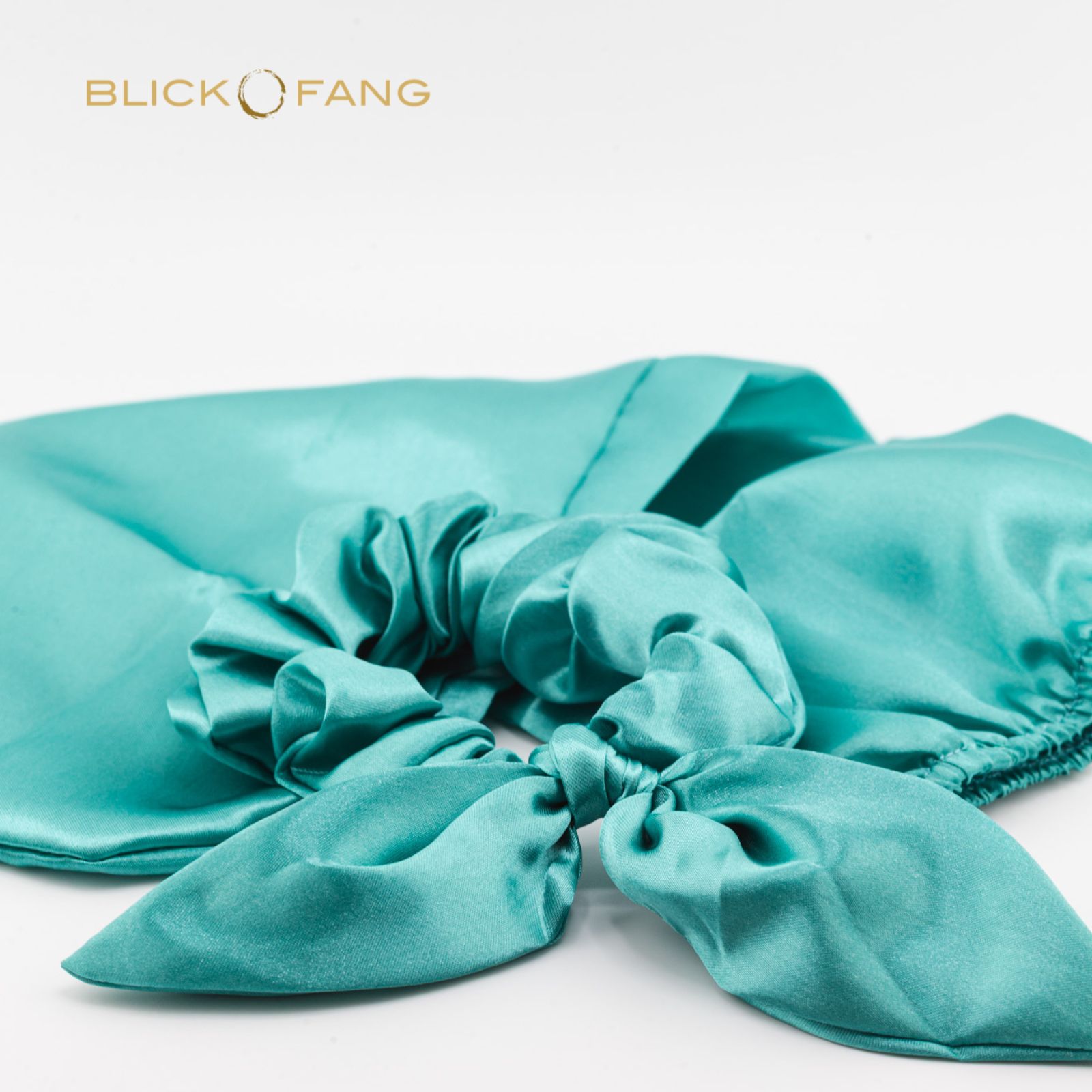 Satin Schlafhaube 2-teilig türkis
